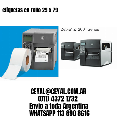 etiquetas en rollo 29 x 79