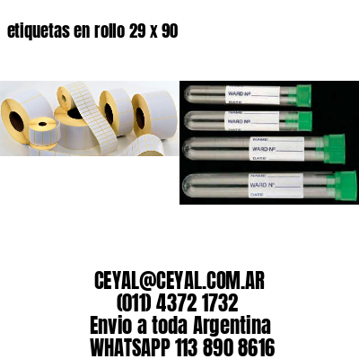 etiquetas en rollo 29 x 90