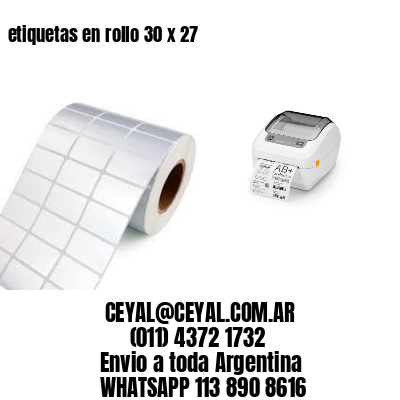 etiquetas en rollo 30 x 27