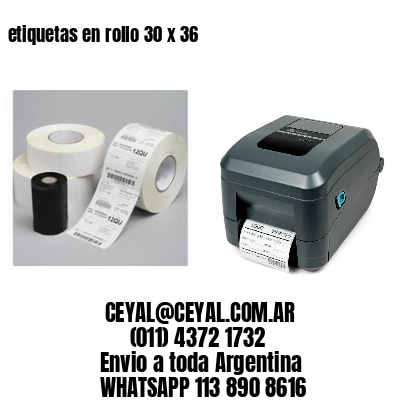 etiquetas en rollo 30 x 36