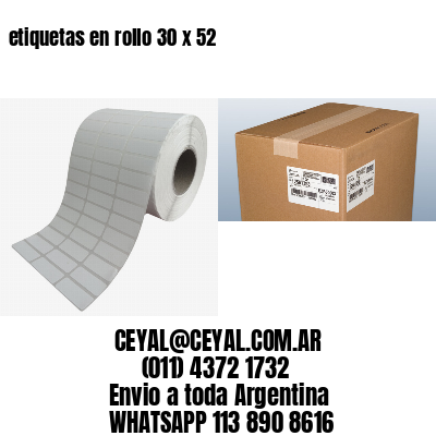 etiquetas en rollo 30 x 52