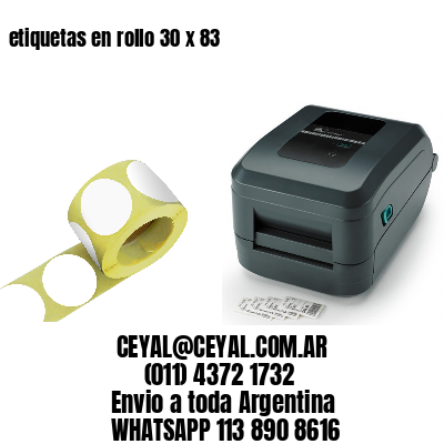 etiquetas en rollo 30 x 83