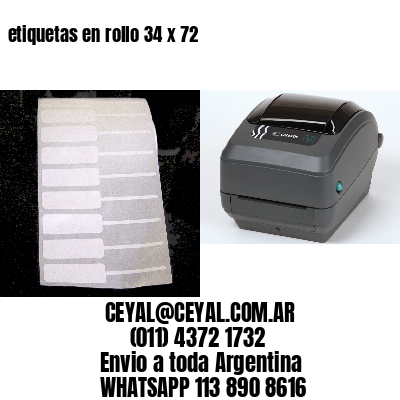 etiquetas en rollo 34 x 72