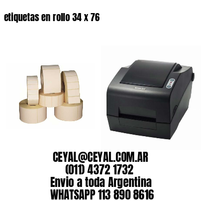 etiquetas en rollo 34 x 76