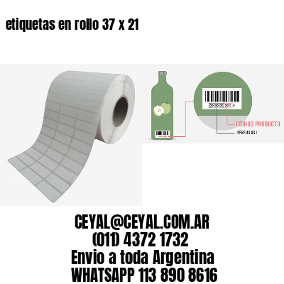 etiquetas en rollo 37 x 21