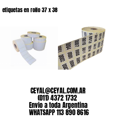 etiquetas en rollo 37 x 38