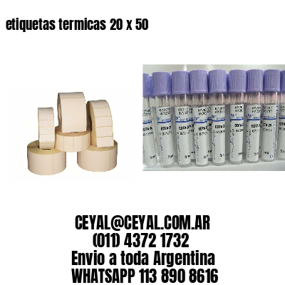 etiquetas termicas 20 x 50