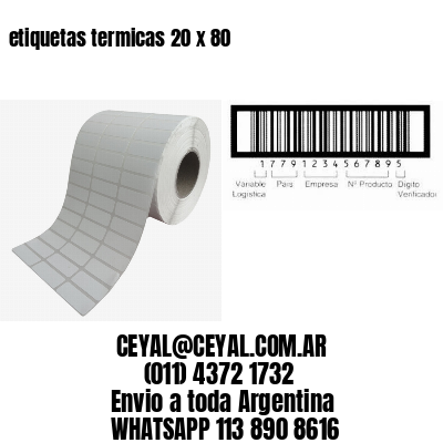 etiquetas termicas 20 x 80