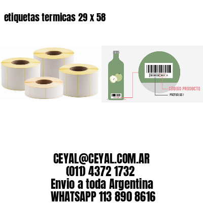 etiquetas termicas 29 x 58