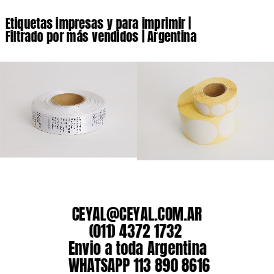 Etiquetas impresas y para imprimir | Filtrado por más vendidos | Argentina