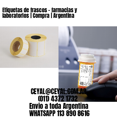 Etiquetas de frascos – farmacias y laboratorios | Compra | Argentina