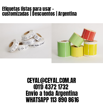 Etiquetas listas para usar – customizadas | Descuentos | Argentina