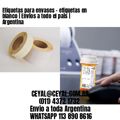 Etiquetas para envases – etiquetas en blanco | Envíos a todo el país | Argentina