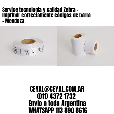 Service tecnología y calidad Zebra – Imprimir correctamente códigos de barra – Mendoza