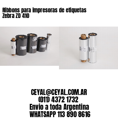 Ribbons para impresoras de etiquetas Zebra ZD 410