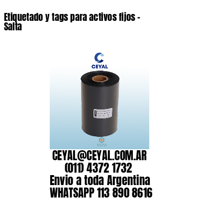 Etiquetado y tags para activos fijos – Salta