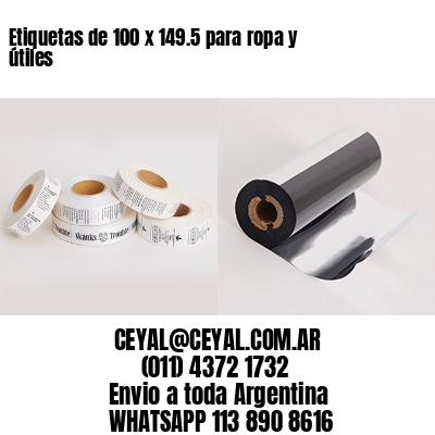 Etiquetas de 100 x 149.5 para ropa y útiles