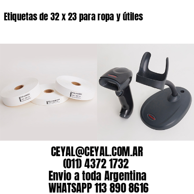 Etiquetas de 32 x 23 para ropa y útiles