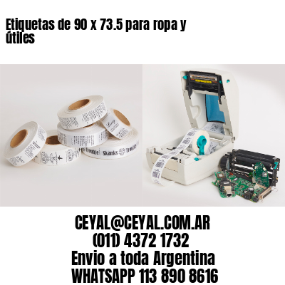 Etiquetas de 90 x 73.5 para ropa y útiles