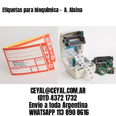 Etiquetas para bioquímica –  A. Alsina