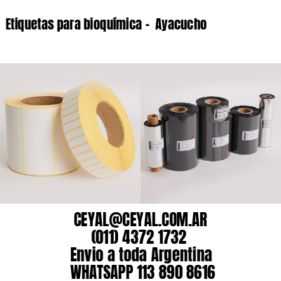 Etiquetas para bioquímica –  Ayacucho