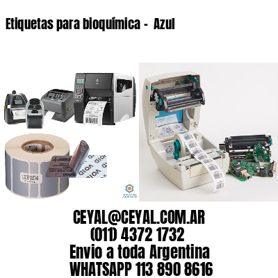 Etiquetas para bioquímica –  Azul