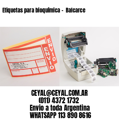 Etiquetas para bioquímica –  Balcarce