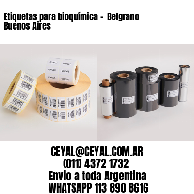 Etiquetas para bioquímica –  Belgrano  Buenos Aires