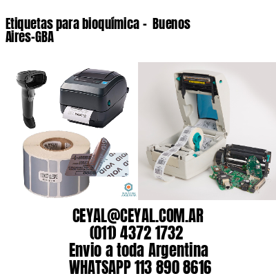 Etiquetas para bioquímica –  Buenos Aires-GBA