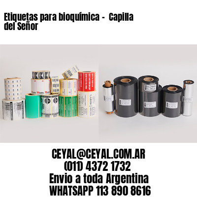 Etiquetas para bioquímica –  Capilla del Señor