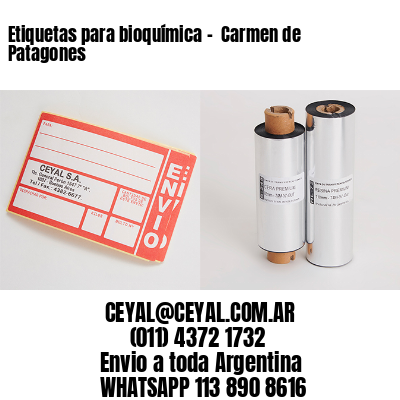Etiquetas para bioquímica –  Carmen de Patagones