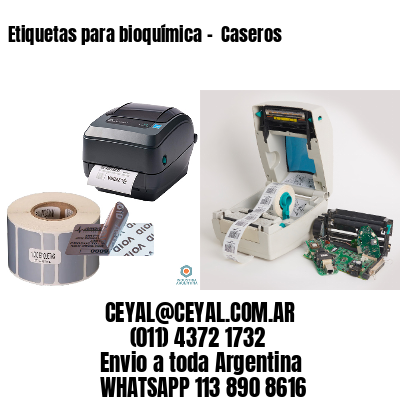 Etiquetas para bioquímica –  Caseros