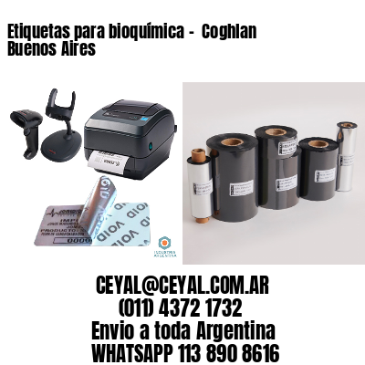 Etiquetas para bioquímica –  Coghlan  Buenos Aires