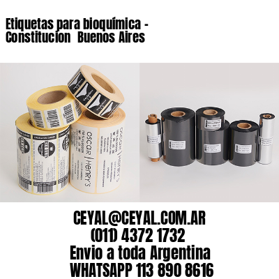 Etiquetas para bioquímica –  Constitucion  Buenos Aires