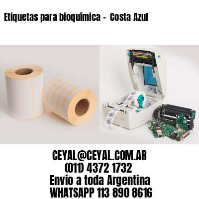 Etiquetas para bioquímica –  Costa Azul