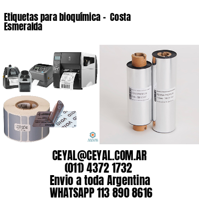 Etiquetas para bioquímica –  Costa Esmeralda