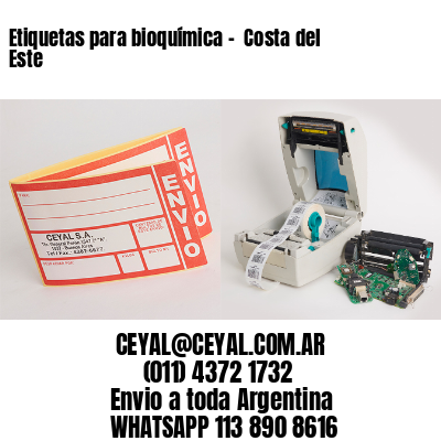 Etiquetas para bioquímica –  Costa del Este