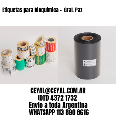 Etiquetas para bioquímica –  Gral. Paz