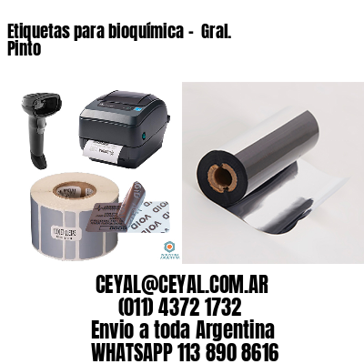 Etiquetas para bioquímica –  Gral. Pinto