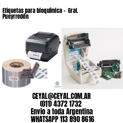 Etiquetas para bioquímica –  Gral. Pueyrredón