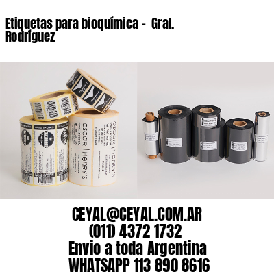 Etiquetas para bioquímica –  Gral. Rodríguez