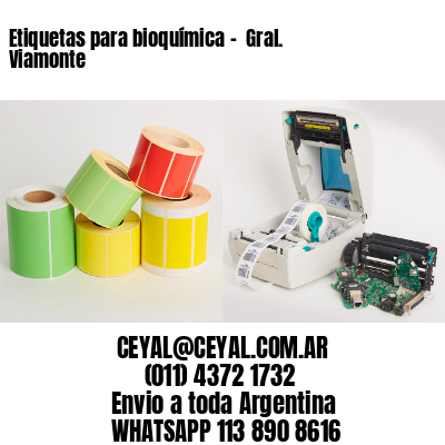 Etiquetas para bioquímica –  Gral. Viamonte