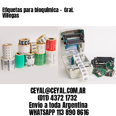 Etiquetas para bioquímica –  Gral. Villegas