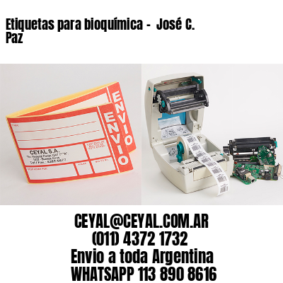 Etiquetas para bioquímica –  José C. Paz