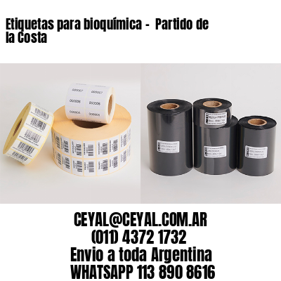 Etiquetas para bioquímica –  Partido de la Costa