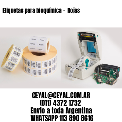 Etiquetas para bioquímica –  Rojas