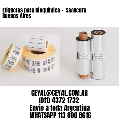 Etiquetas para bioquímica –  Saavedra  Buenos Aires
