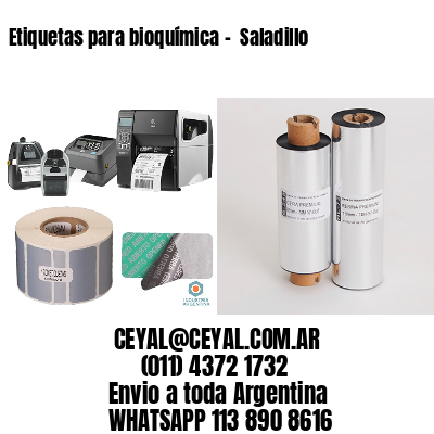 Etiquetas para bioquímica –  Saladillo