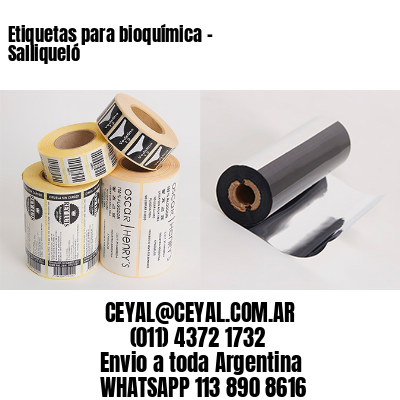 Etiquetas para bioquímica –  Salliqueló