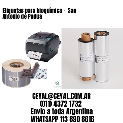 Etiquetas para bioquímica –  San Antonio de Padua